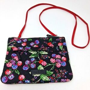 NEW Vera Bradley Winter Berry Iconic Custom Crossbody/Wristlet Bag   Size 9"×7"
